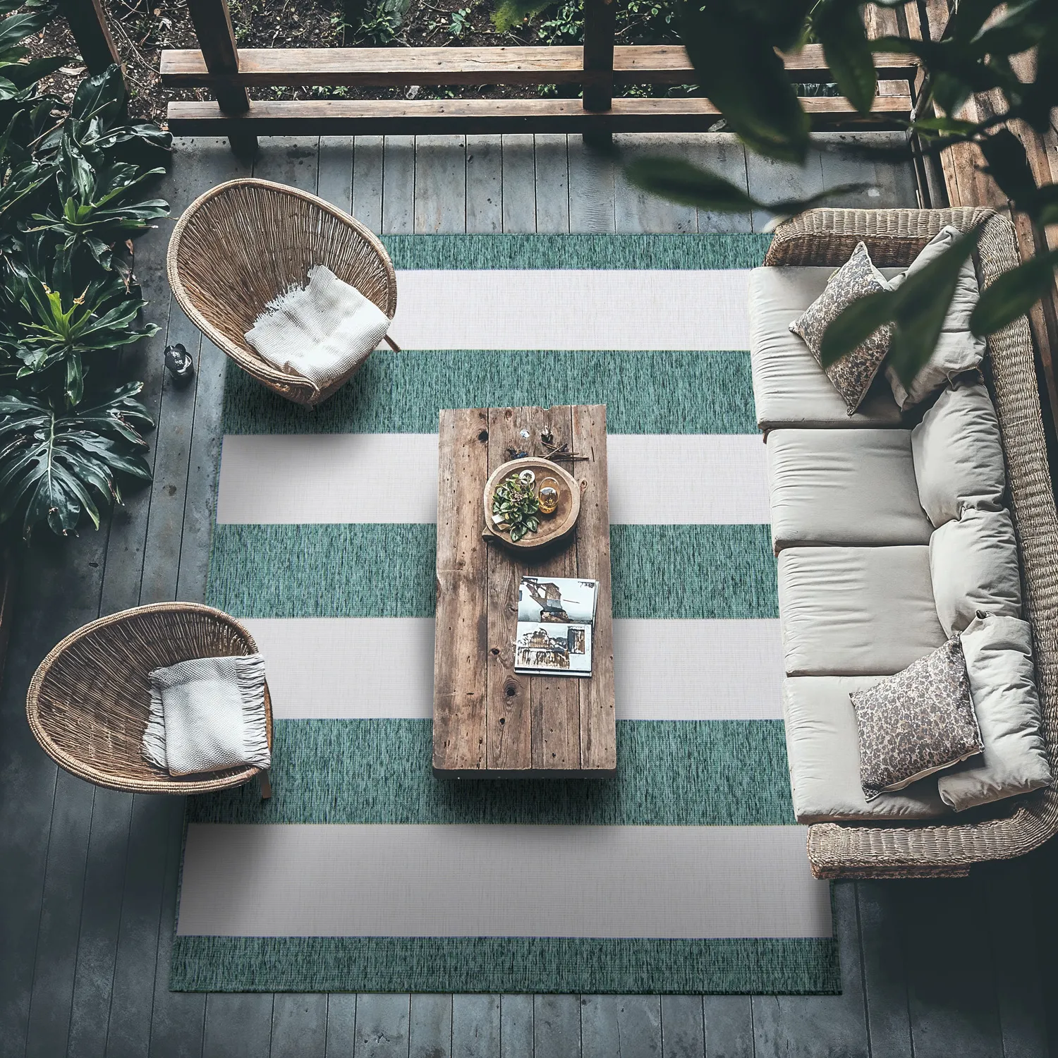 Beltéri és kültéri szőnyeg - Santana (zöld)