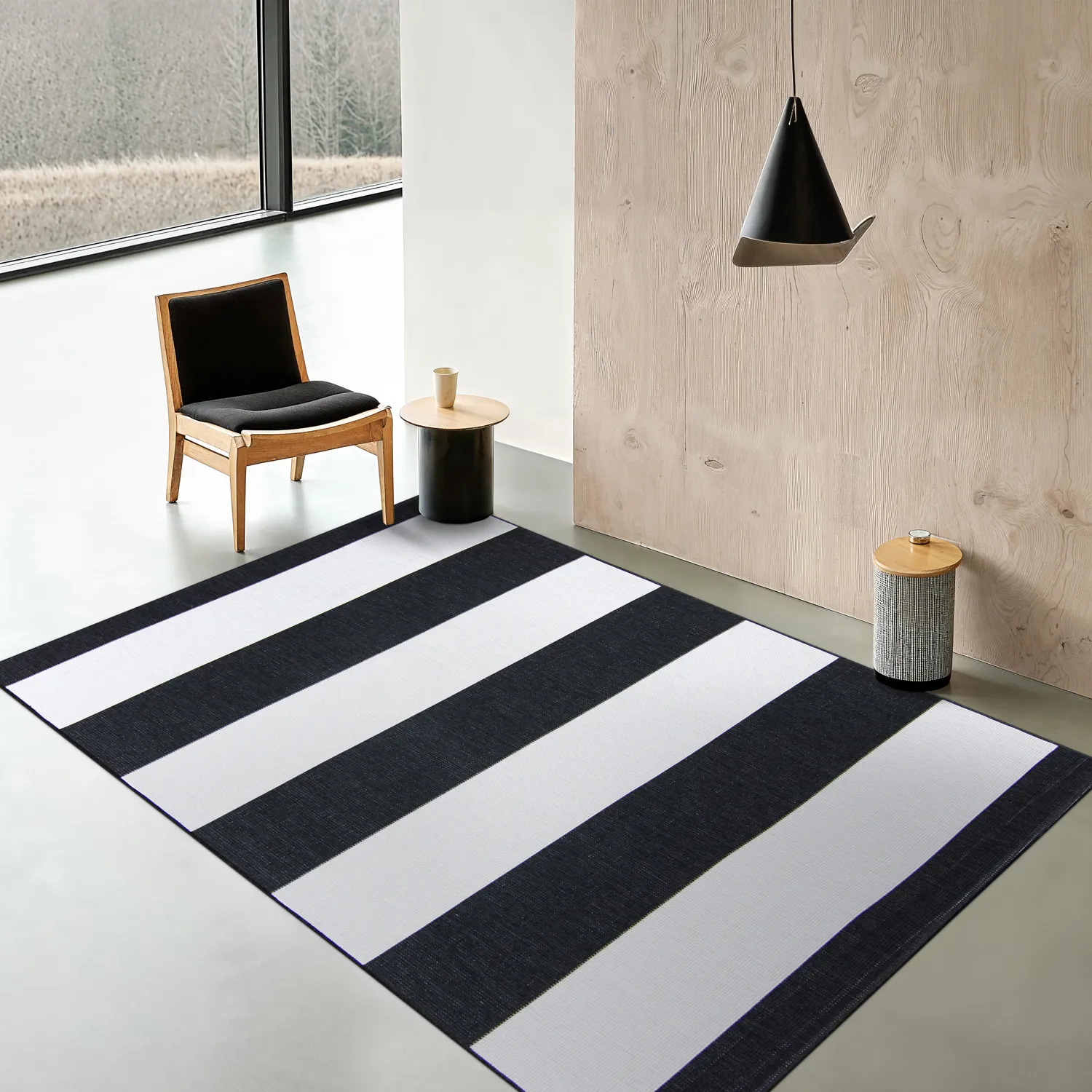 Beltéri és kültéri szőnyeg - Santana (fekete)