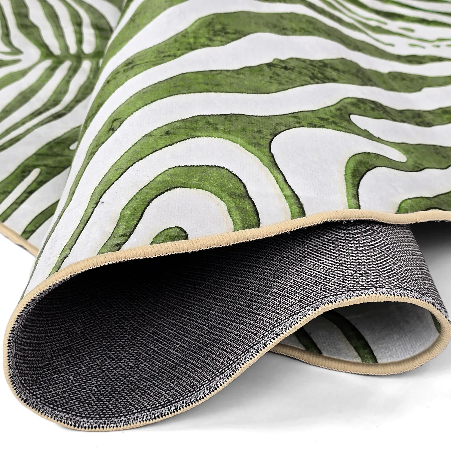 Kerek szőnyeg - Zebra (zöld)