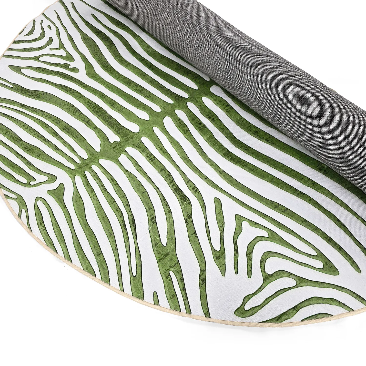 Kerek szőnyeg - Zebra (zöld)