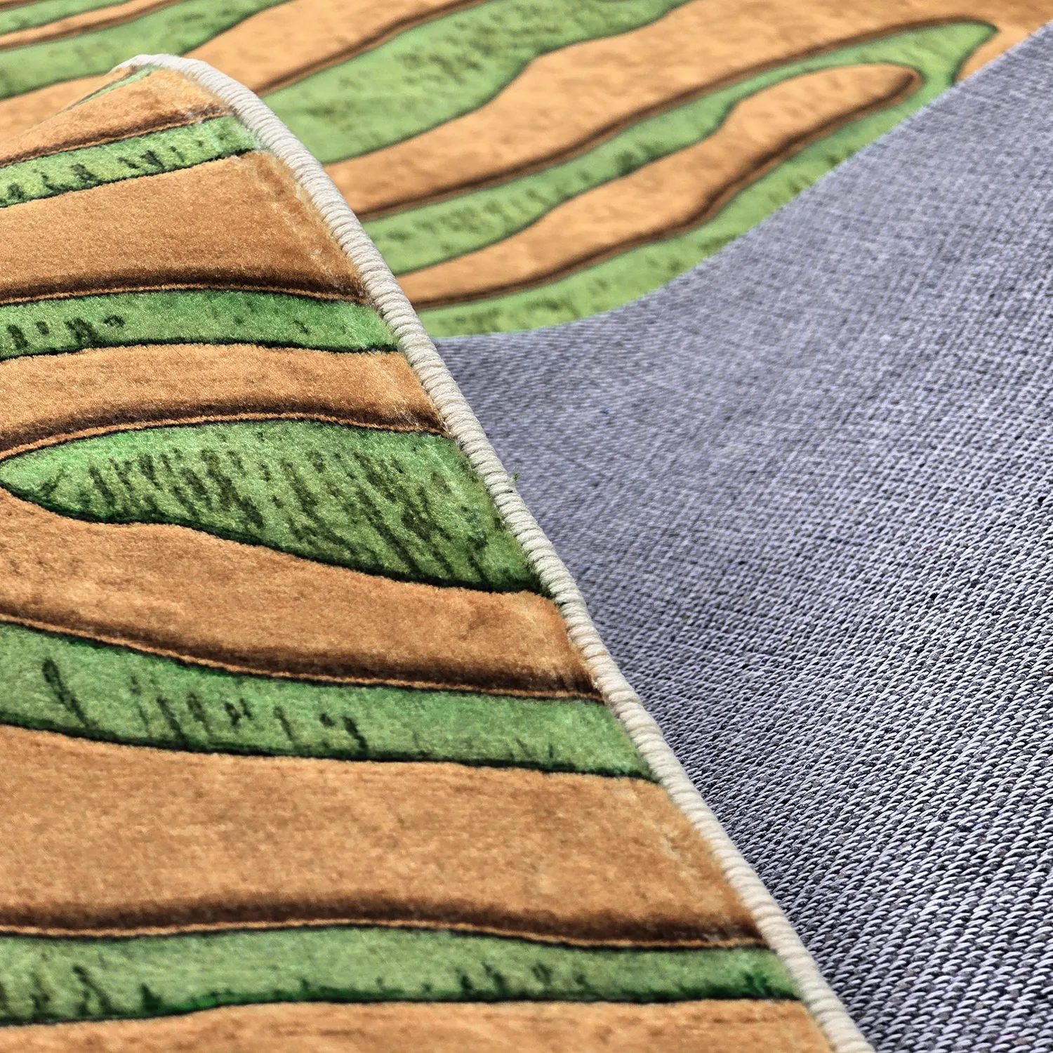 Wilton szőnyeg - Zebra (zöld/narancs)