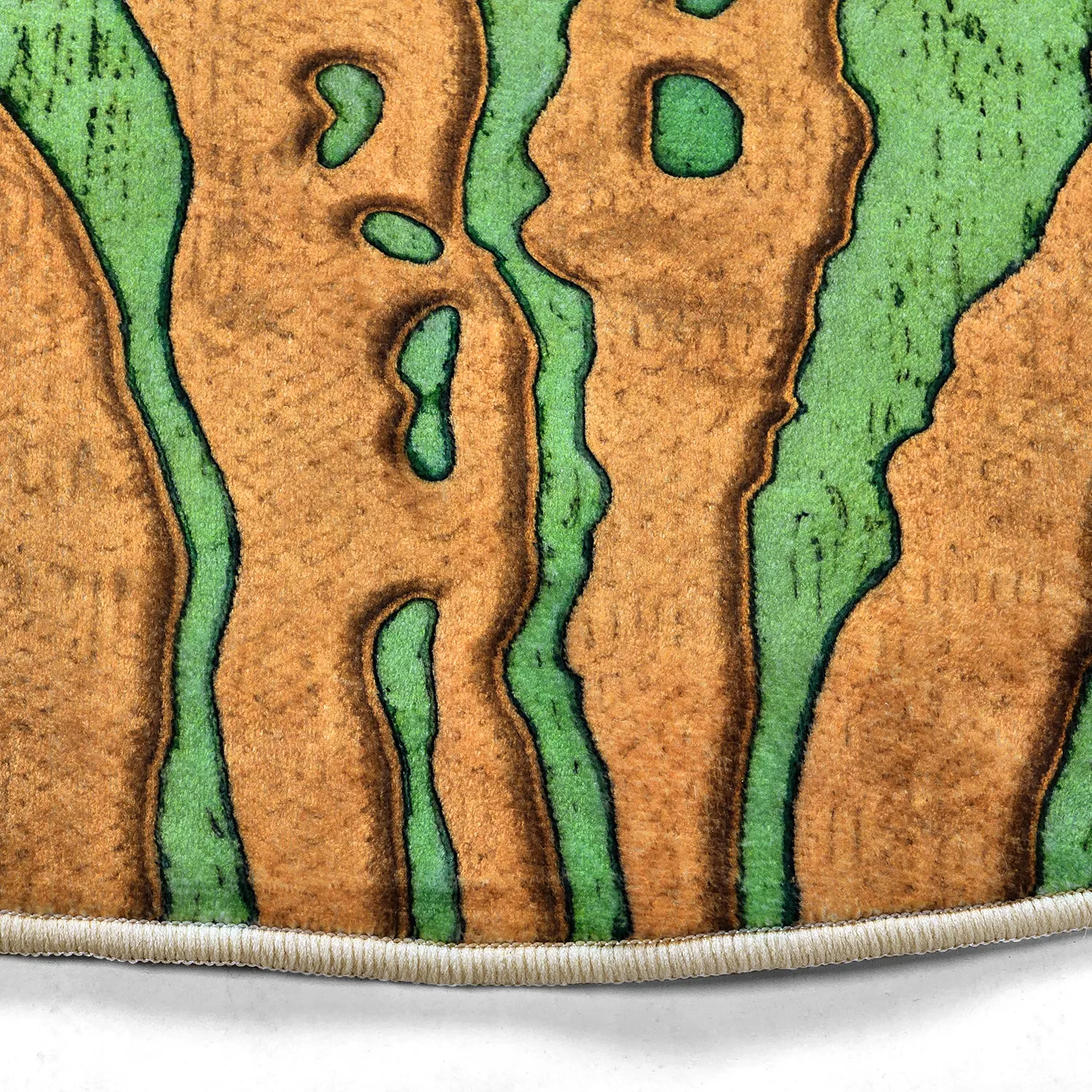 Kerek szőnyeg - Zebra (zöld/narancs)