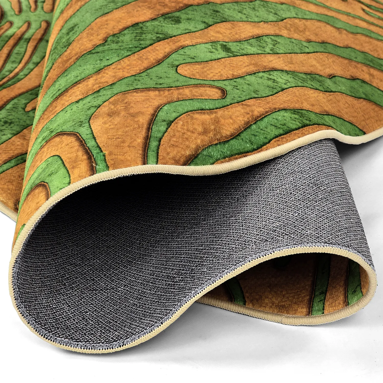 Kerek szőnyeg - Zebra (zöld/narancs)