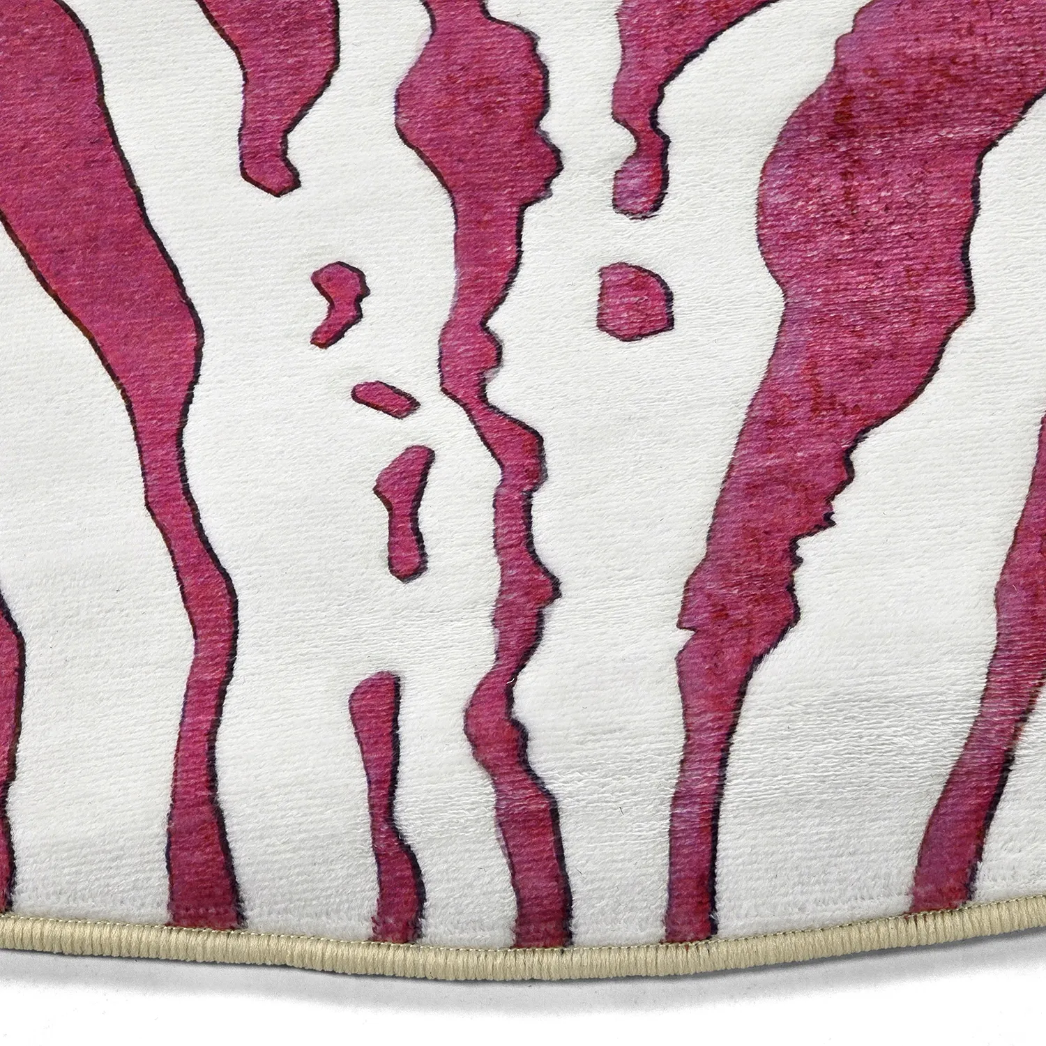 Kerek szőnyeg - Zebra (rózsaszín)