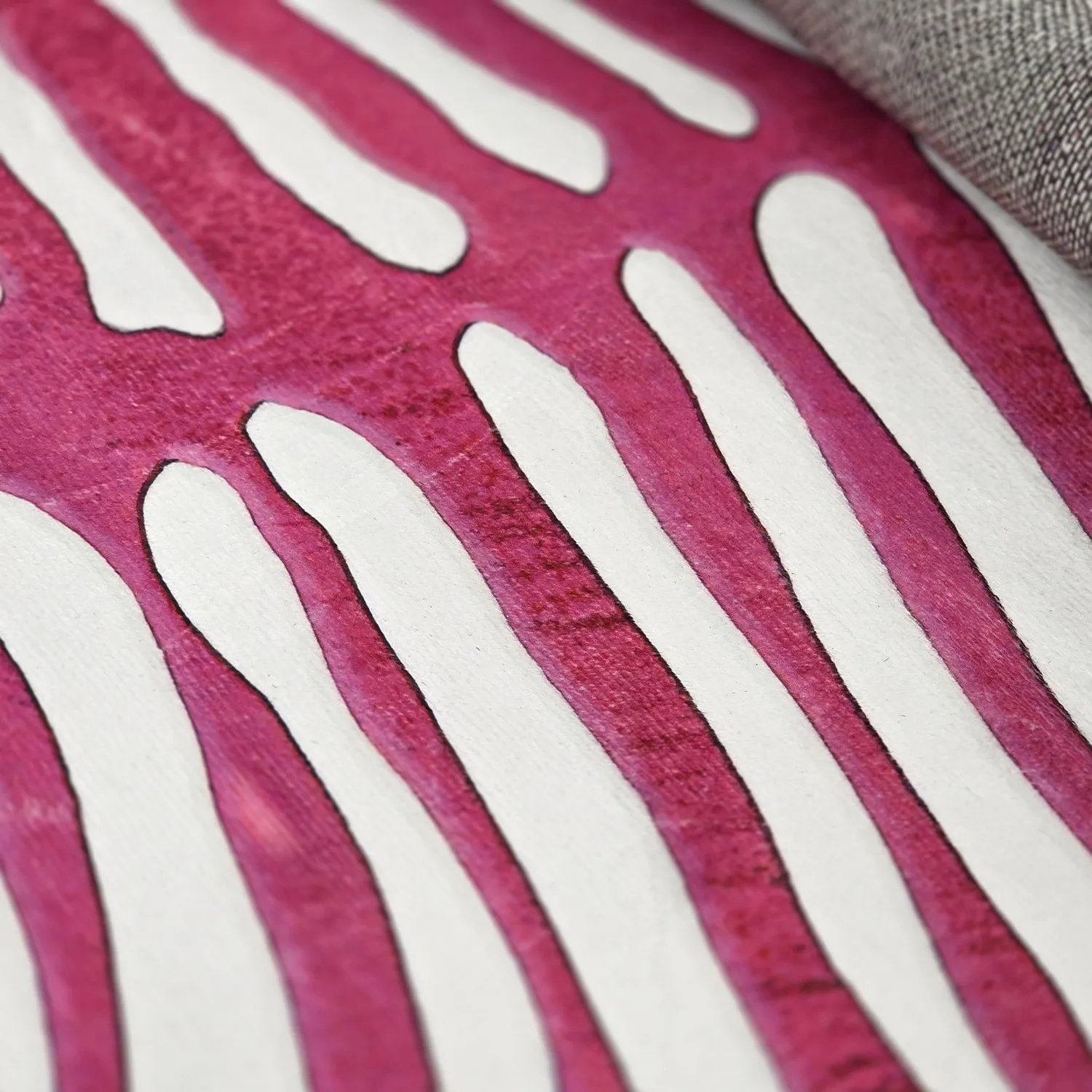 Kerek szőnyeg - Zebra (rózsaszín)