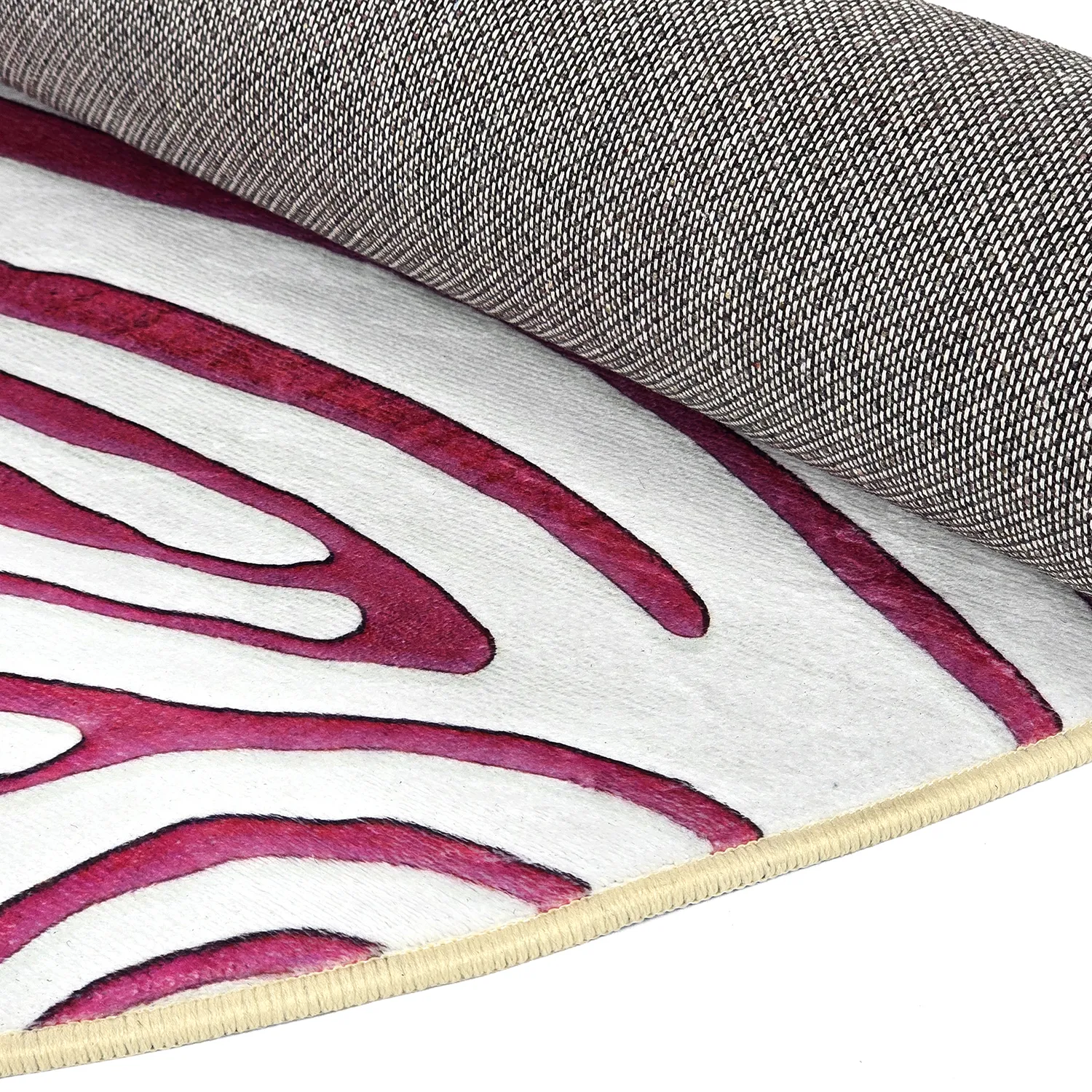 Kerek szőnyeg - Zebra (rózsaszín)