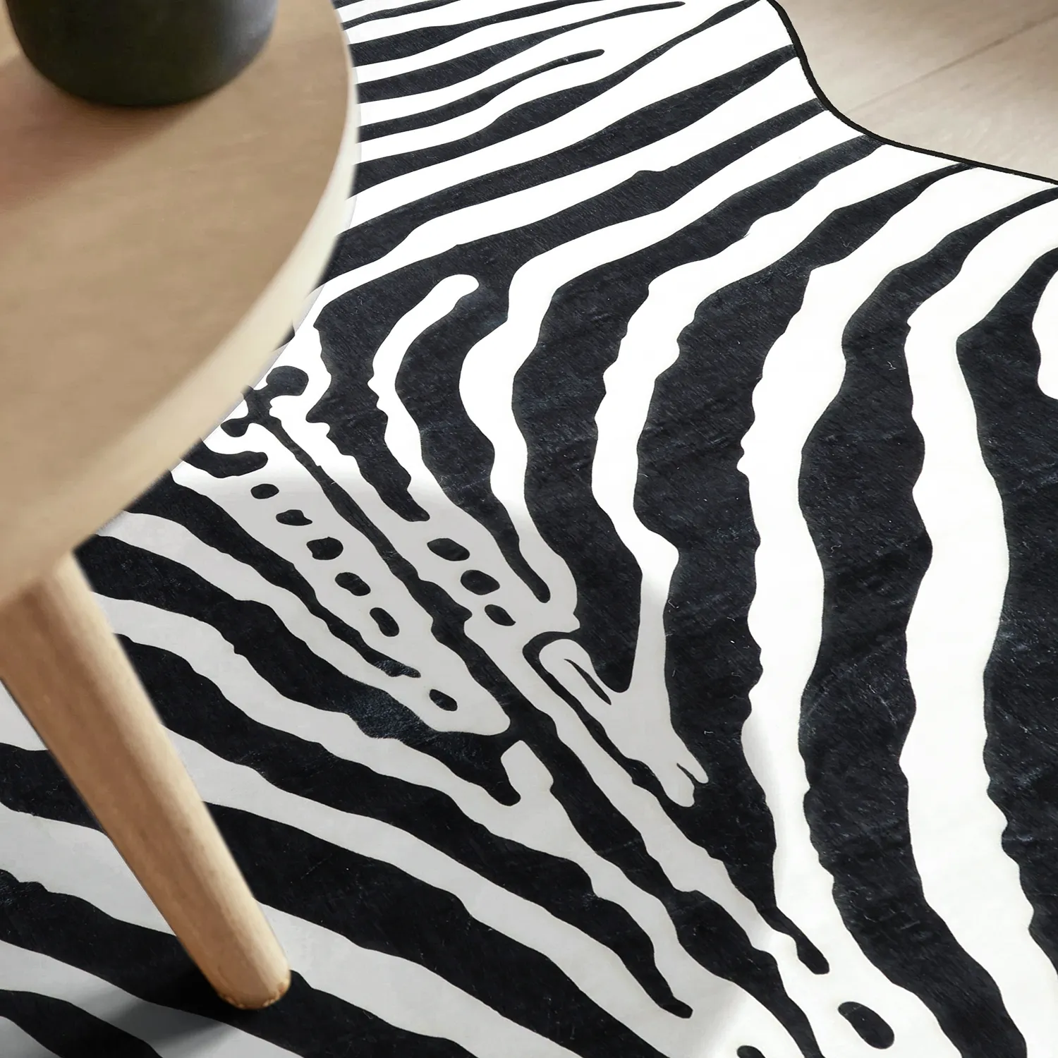 Hullámos Wilton szőnyeg - Zebra (fekete/fehér)