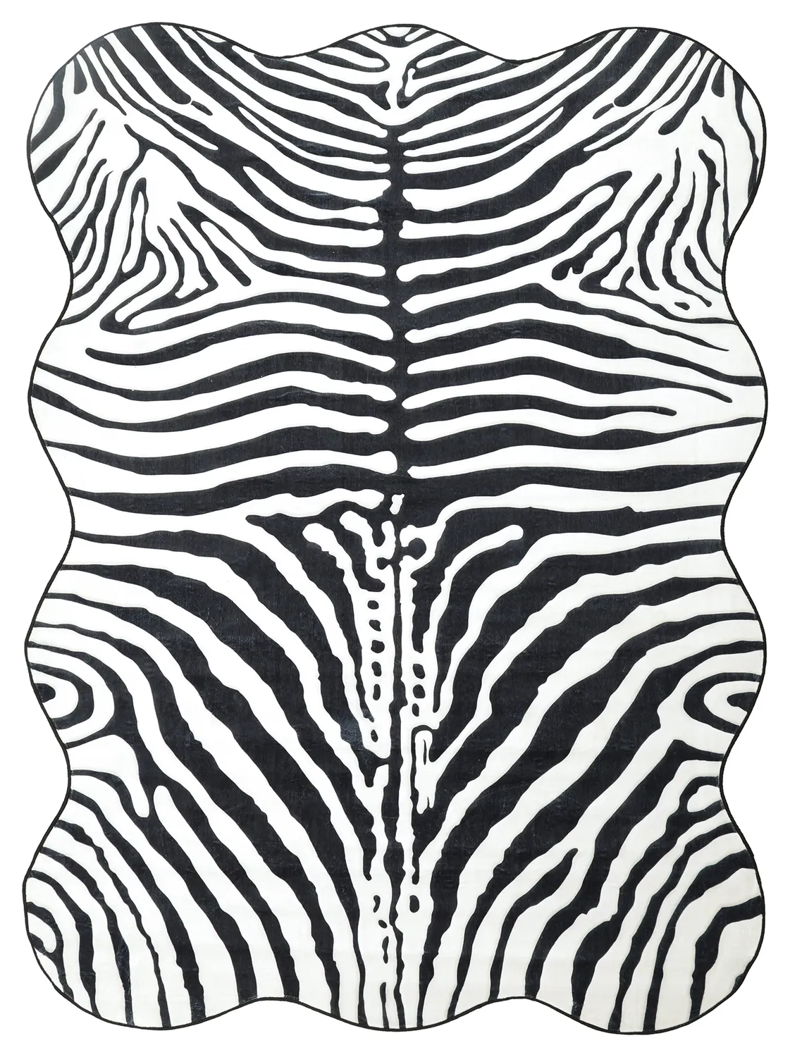 Hullámos Wilton szőnyeg - Zebra (fekete/fehér)
