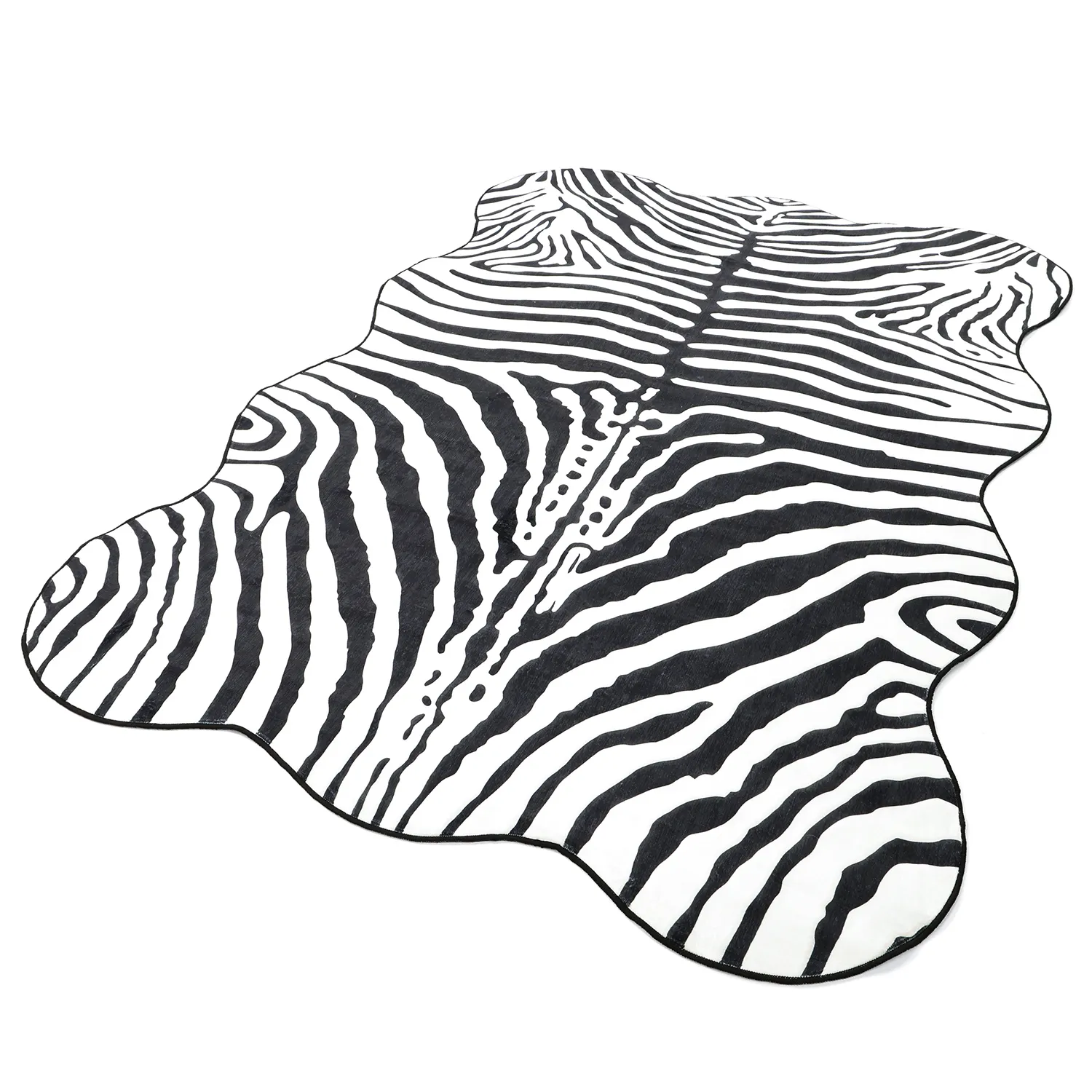 Hullámos Wilton szőnyeg - Zebra (fekete/fehér)