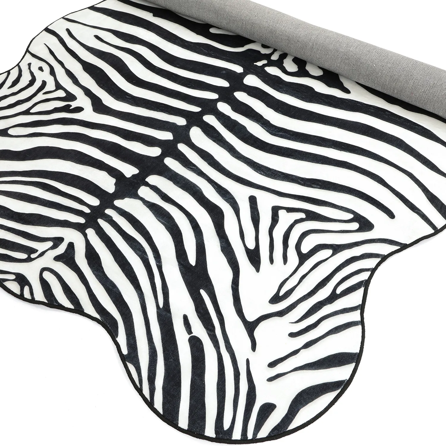 Hullámos Wilton szőnyeg - Zebra (fekete/fehér)