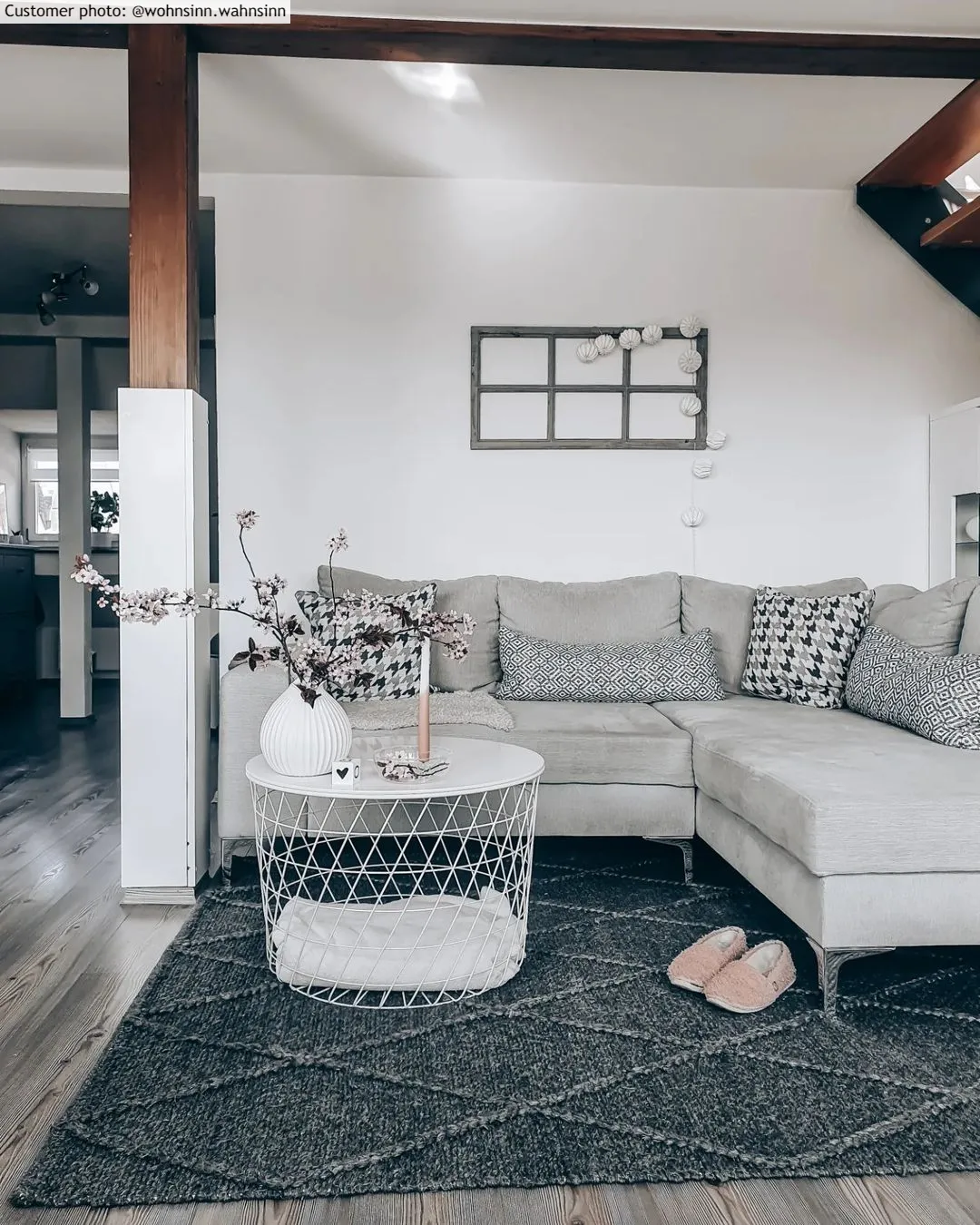 Gyapjúszőnyeg - Rut (sötétszürke)