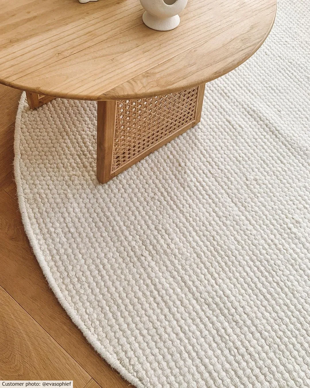 Kerek szőnyeg - Otago (fehér)