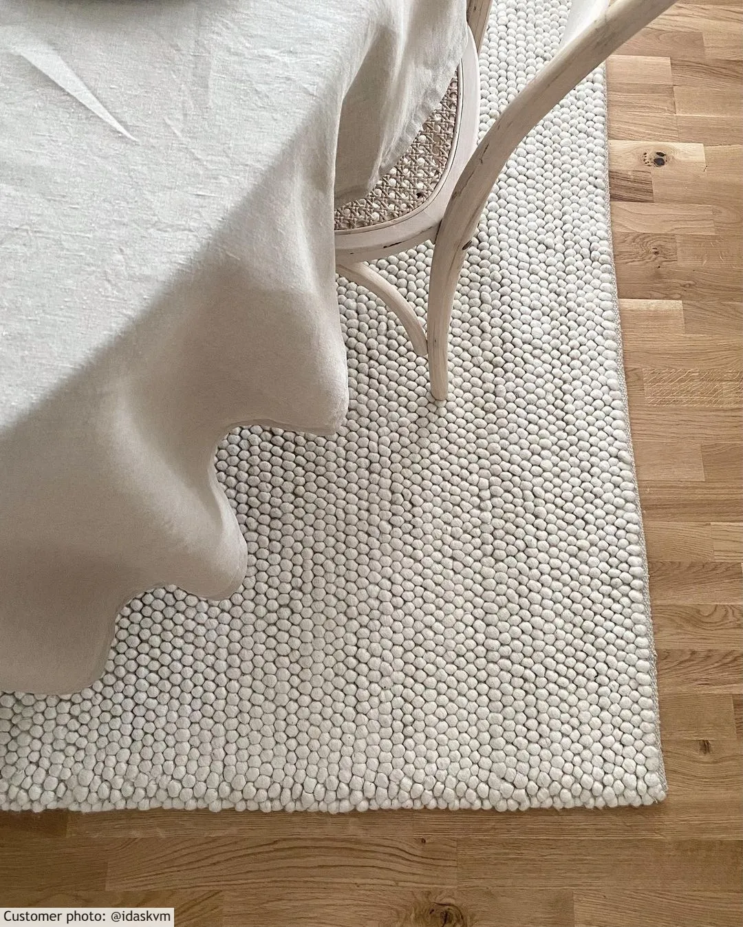 Gyapjúszőnyeg - Avafors Wool Bubble (bézs)