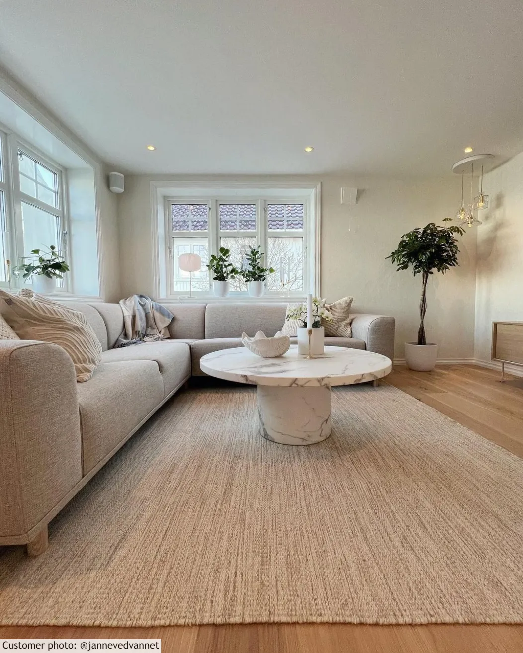 Gyapjúszőnyeg - Dhurry (természetes)