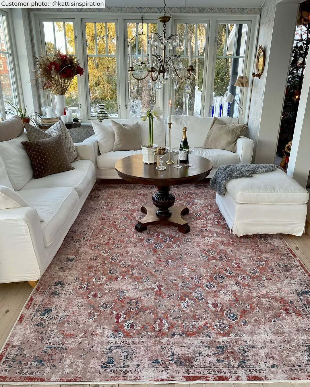 Wilton szőnyeg - Douz (piros/többszínű)