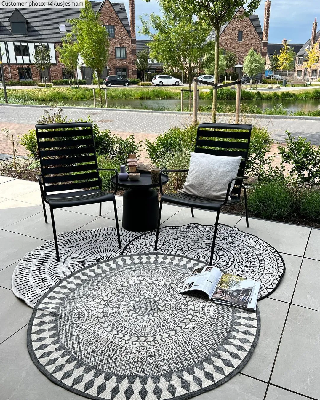 Kerek szőnyeg - Brussels Night (szürke)