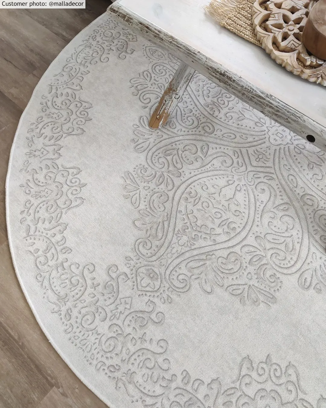 Kerek szőnyeg - Valenza (fehér)