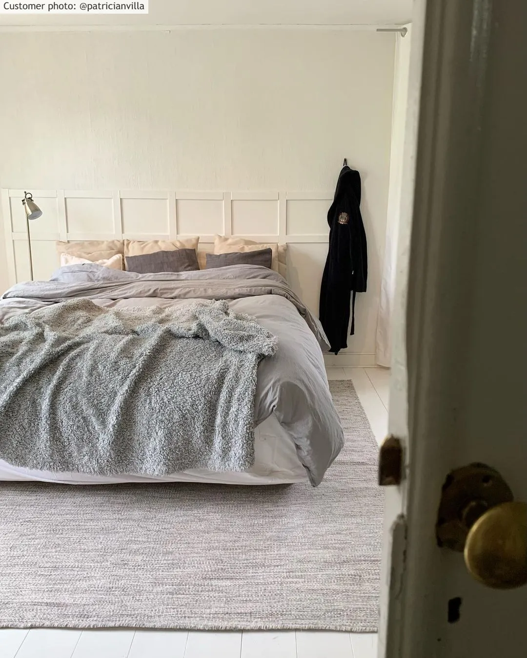 Gyapjúszőnyeg - Dhurry (szürke)